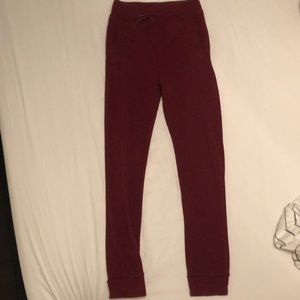 Dark red sweat pants